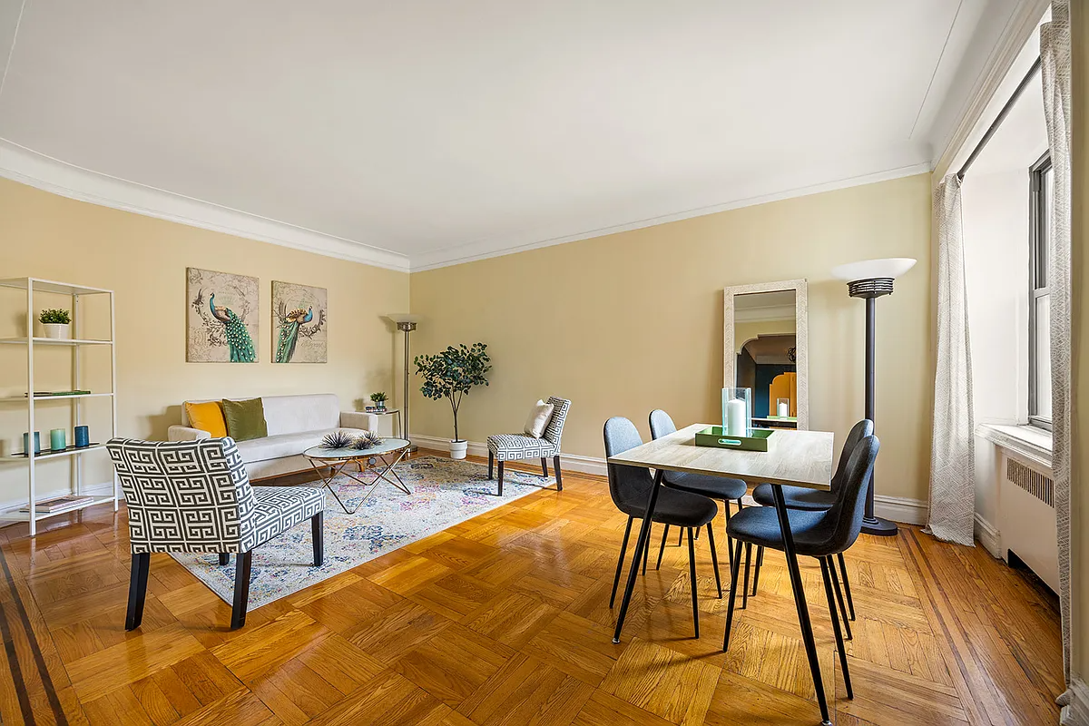 living room with wood floor