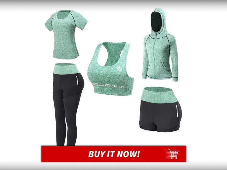 5 Piece Workout Outfit Set